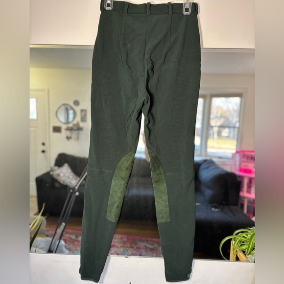 Ralph Lauren Suede patch Nylon Velcro Ankle Closure Hunter Green Jodhpur Pant 6 - Picture 3 of 4